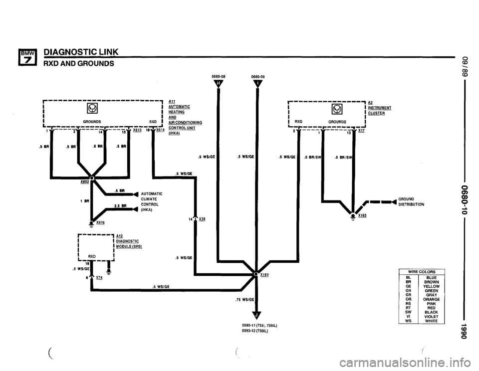 BMW 735i 1990 E32 Electrical Troubleshooting Manual 