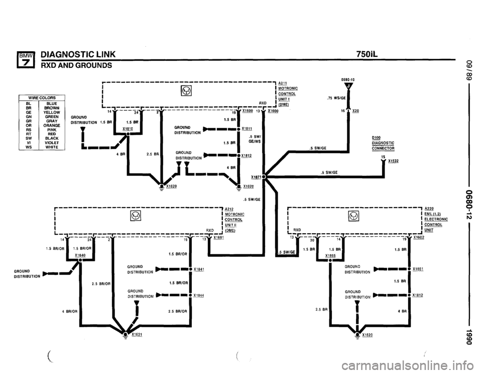 BMW 735i 1990 E32 Electrical Troubleshooting Manual 