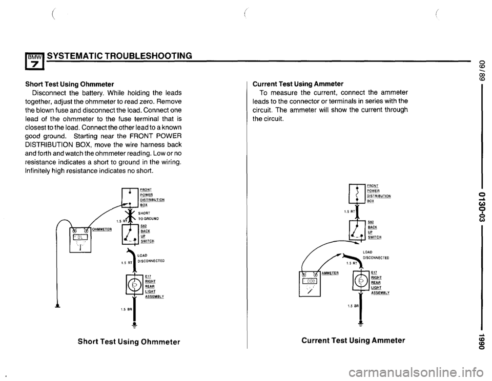 BMW 750il 1990 E32 Electrical Troubleshooting Manual 