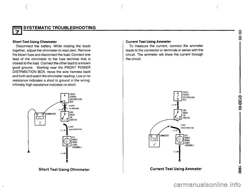 BMW 735il 1990 E32 Electrical Troubleshooting Manual 