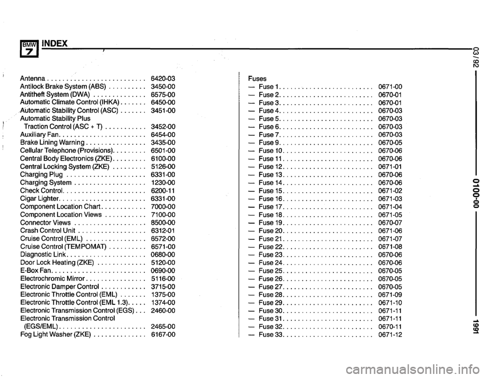 BMW 735il 1991 E32 Electrical Troubleshooting Manual 