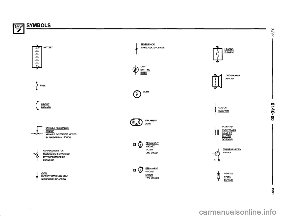 BMW 735i 1991 E32 Electrical Troubleshooting Manual 