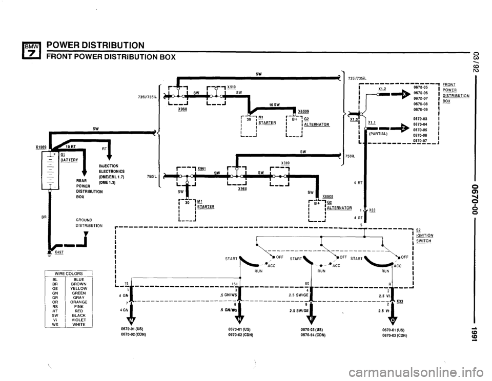 BMW 735i 1991 E32 Electrical Troubleshooting Manual 