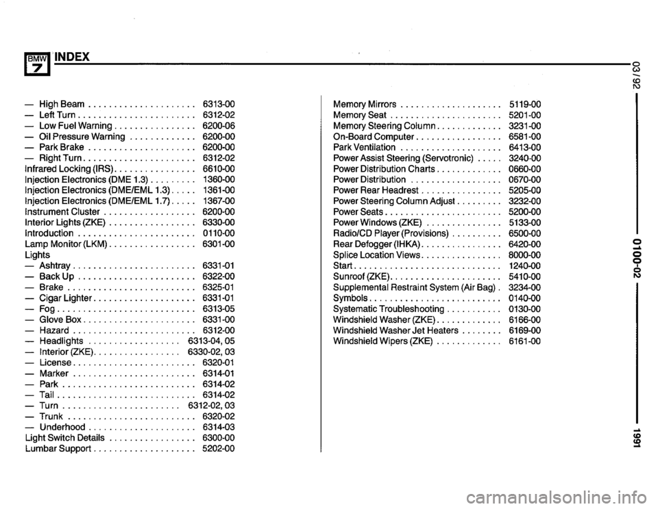 BMW 750il 1991 E32 Electrical Troubleshooting Manual 