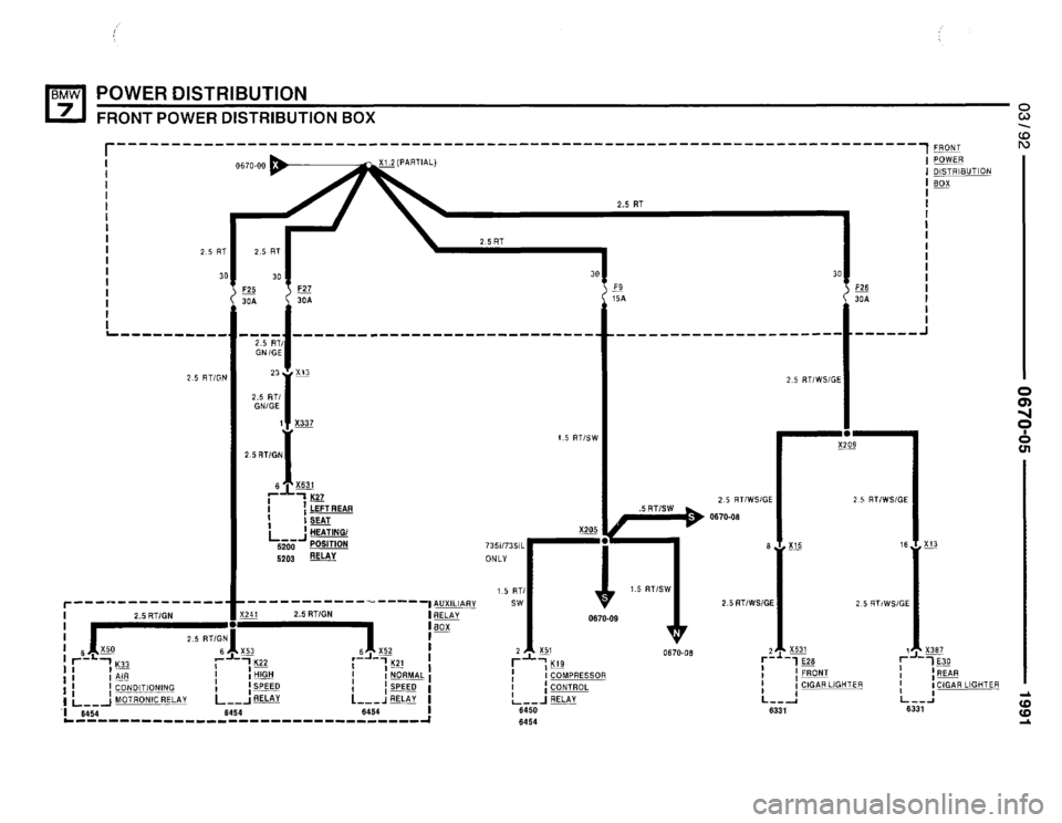 BMW 735i 1991 E32 Electrical Troubleshooting Manual 