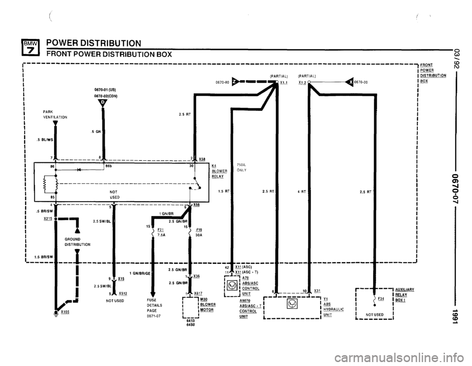 BMW 735i 1991 E32 Electrical Troubleshooting Manual 