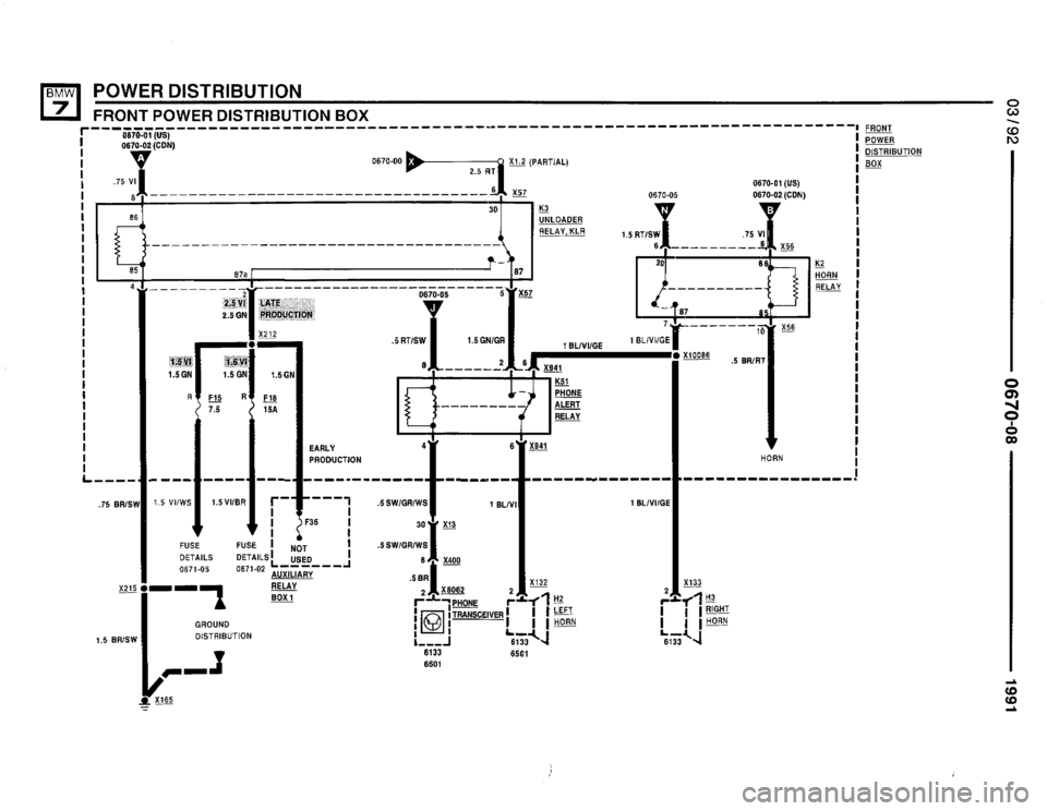 BMW 735i 1991 E32 Electrical Troubleshooting Manual 