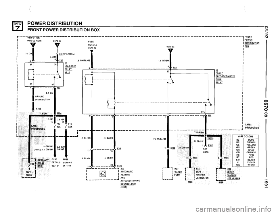 BMW 735i 1991 E32 Electrical Troubleshooting Manual 