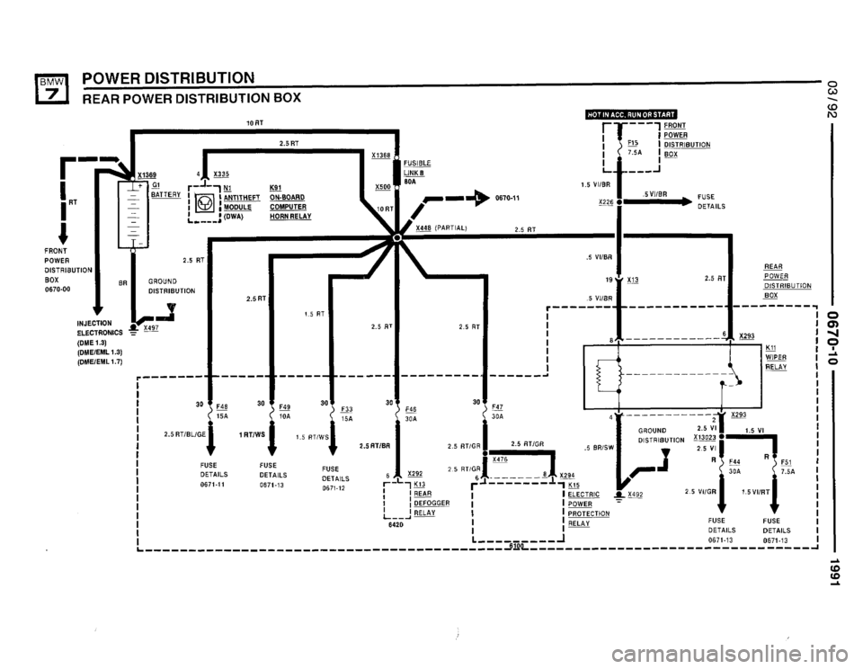 BMW 735i 1991 E32 Electrical Troubleshooting Manual 