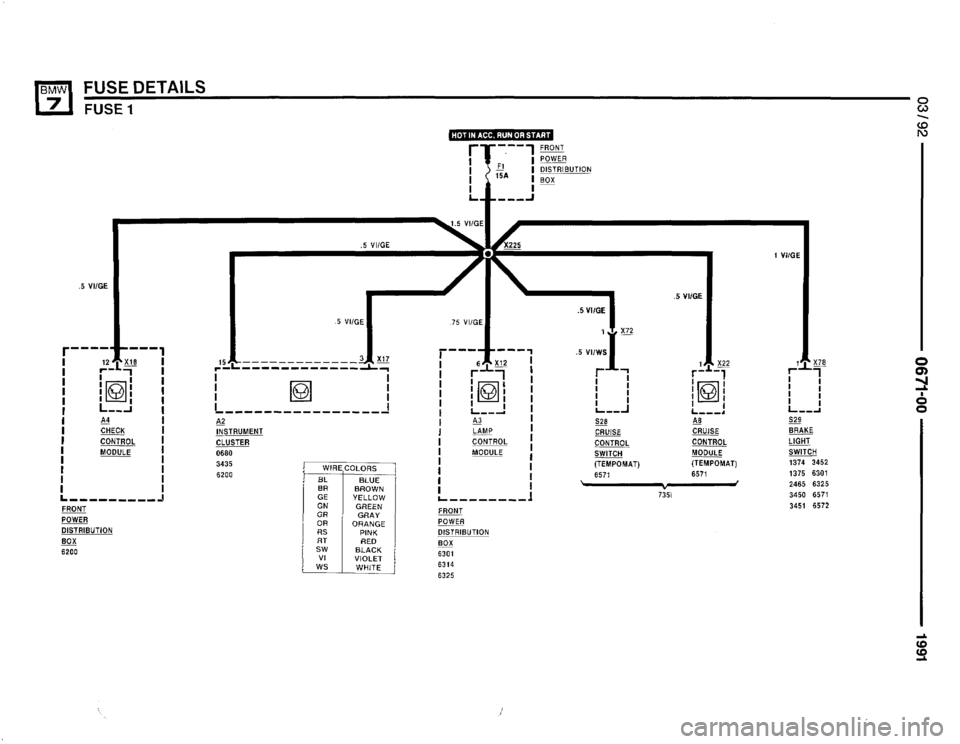 BMW 735i 1991 E32 Electrical Troubleshooting Manual 