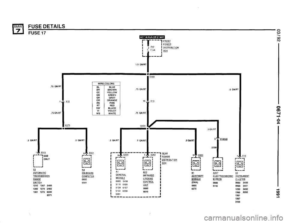 BMW 735i 1991 E32 Electrical Troubleshooting Manual 