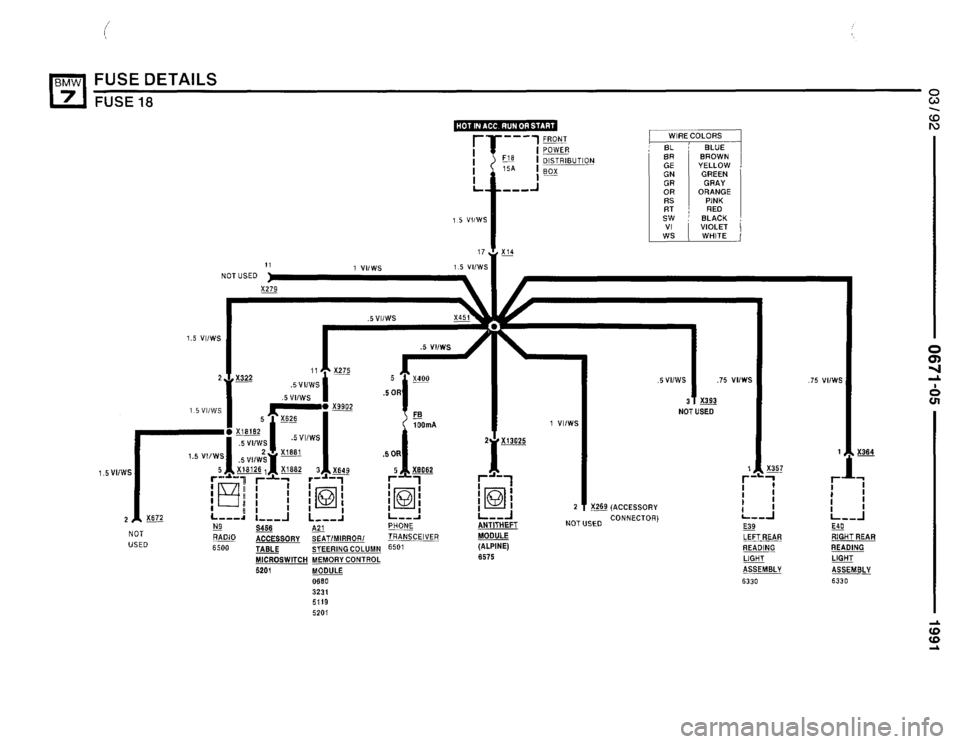 BMW 735i 1991 E32 Electrical Troubleshooting Manual 