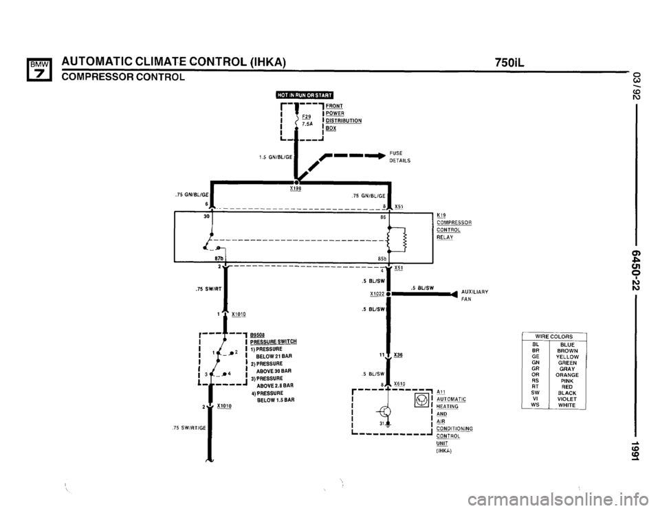 BMW 735i 1991 E32 Electrical Troubleshooting Manual 