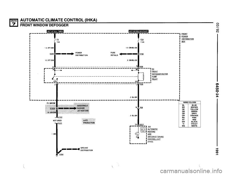 BMW 735i 1991 E32 Electrical Troubleshooting Manual 