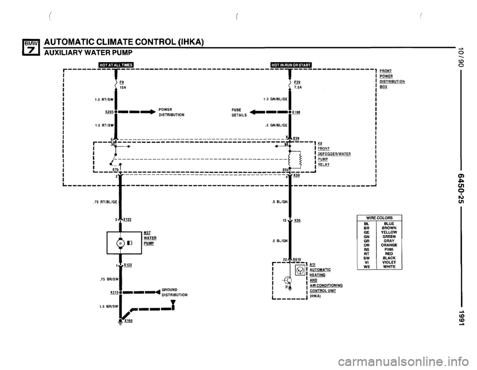 BMW 735i 1991 E32 Electrical Troubleshooting Manual 