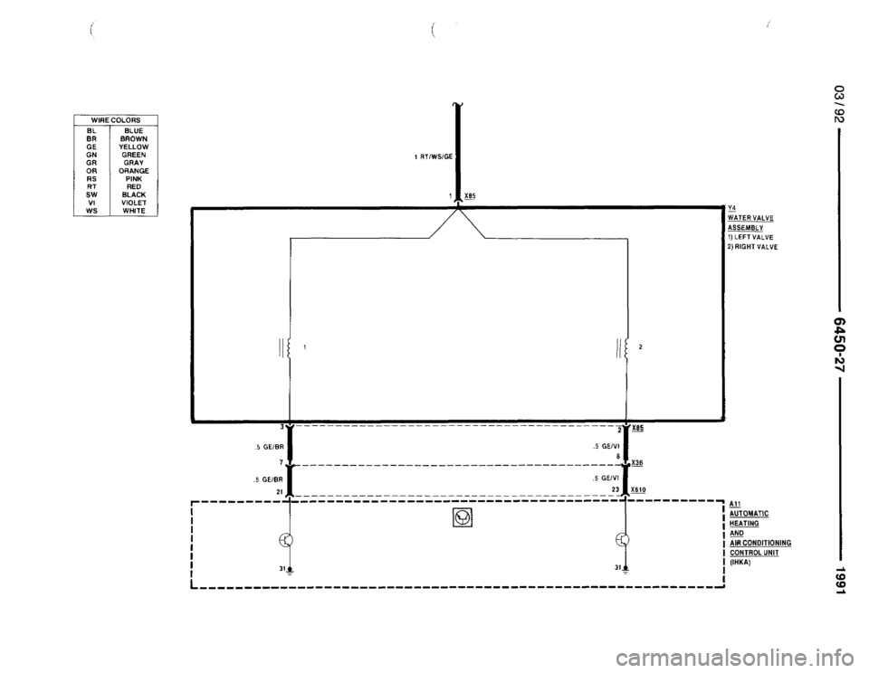 BMW 735i 1991 E32 Electrical Troubleshooting Manual 