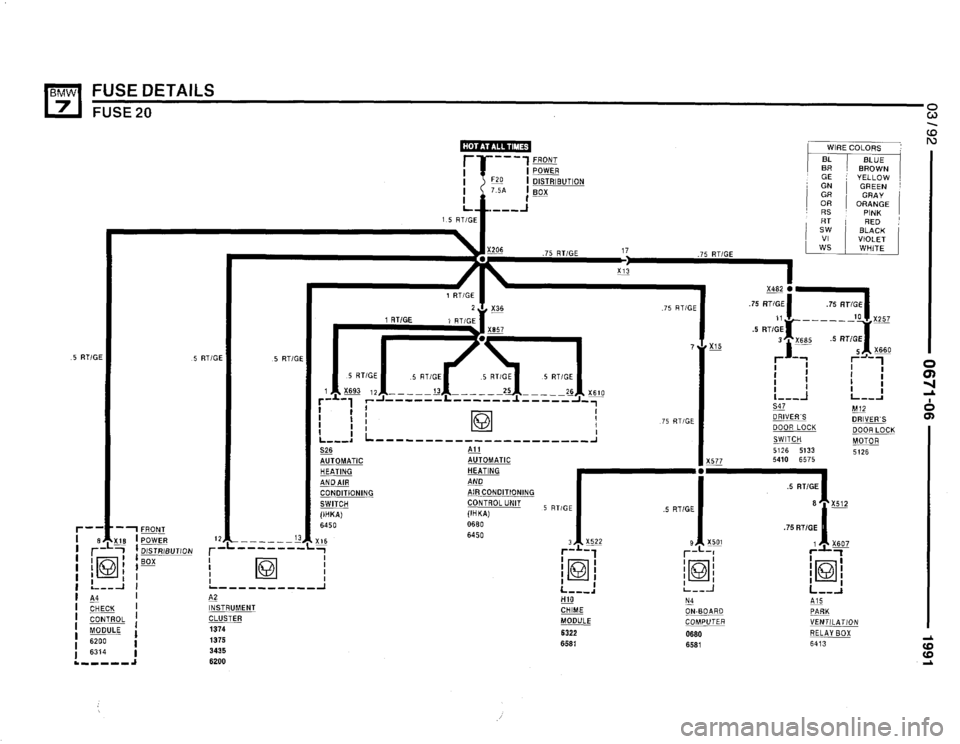 BMW 735i 1991 E32 Electrical Troubleshooting Manual 