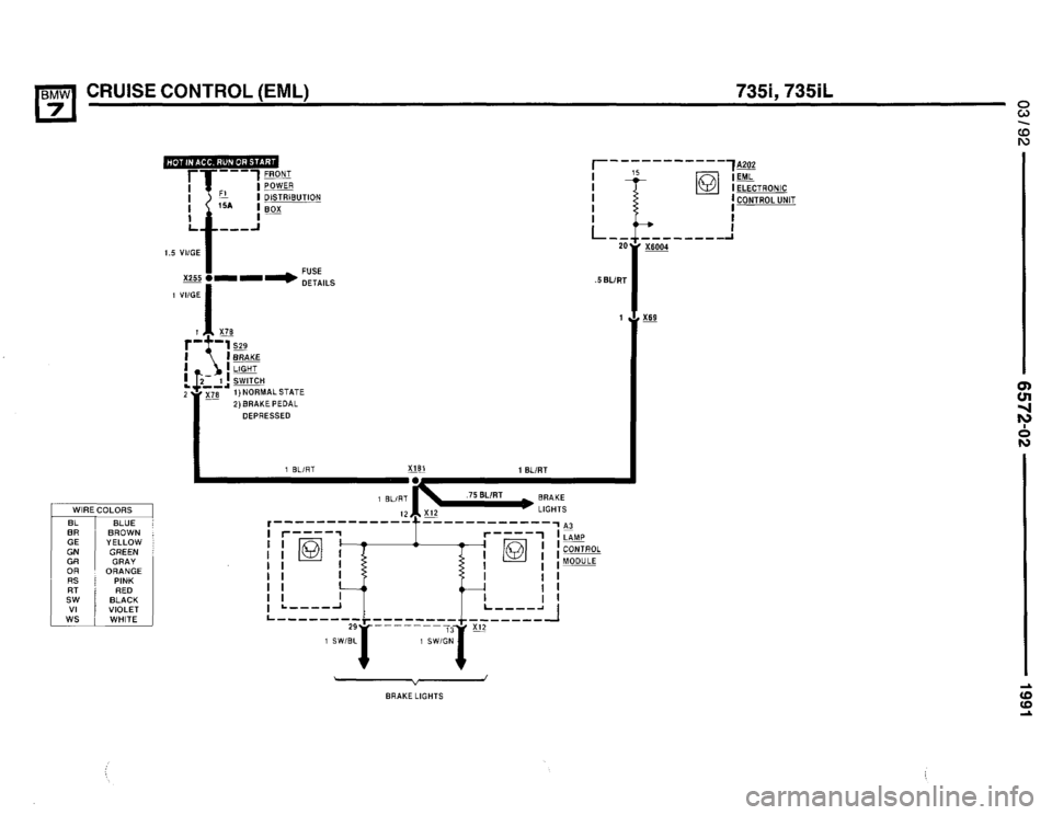 BMW 735i 1991 E32 Electrical Troubleshooting Manual 