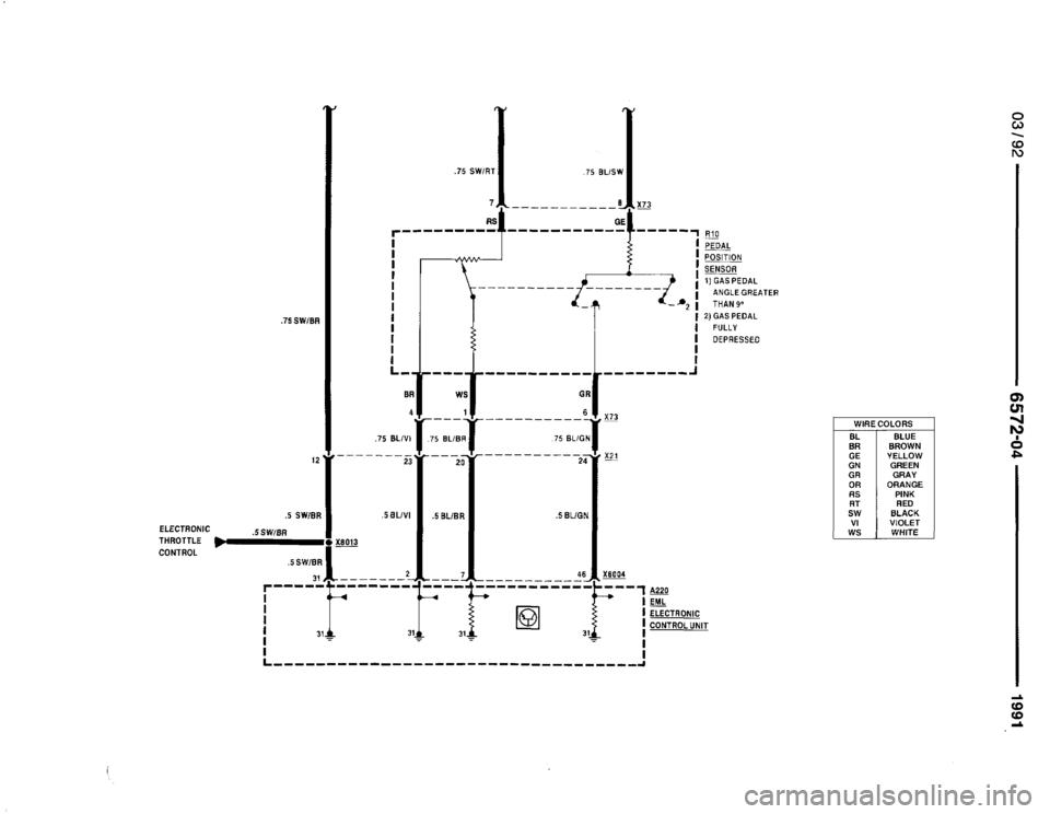 BMW 735i 1991 E32 Electrical Troubleshooting Manual 