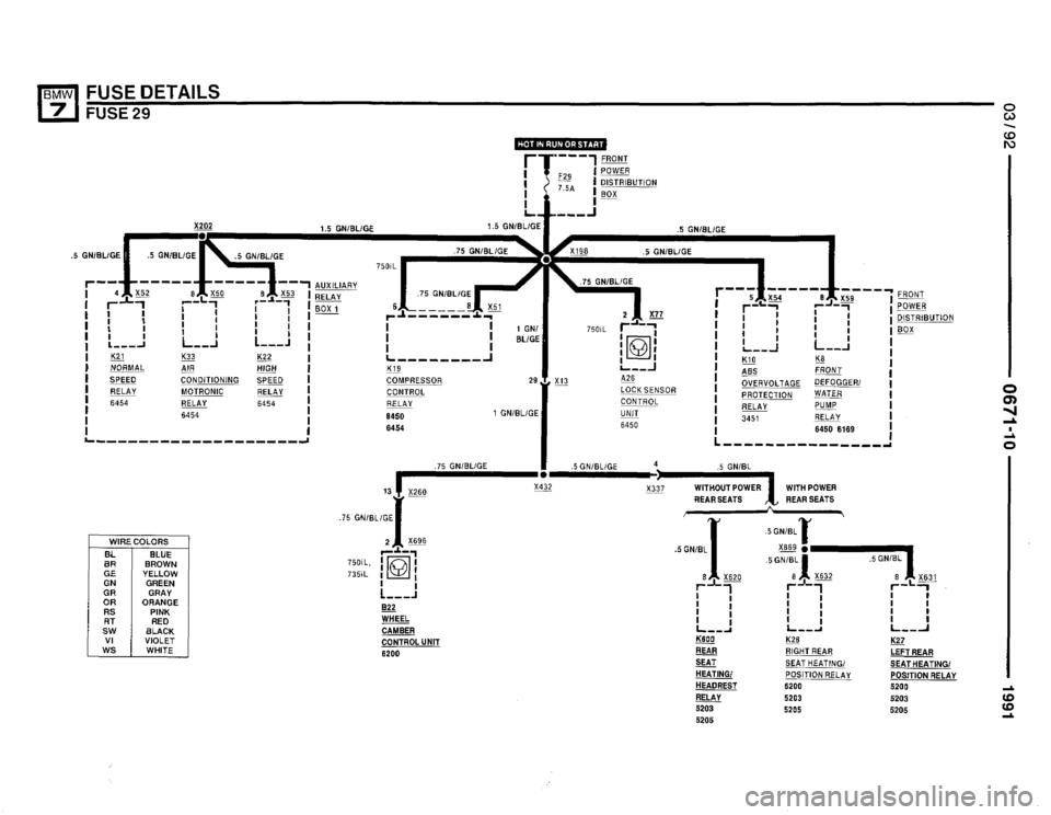 BMW 735i 1991 E32 Electrical Troubleshooting Manual 