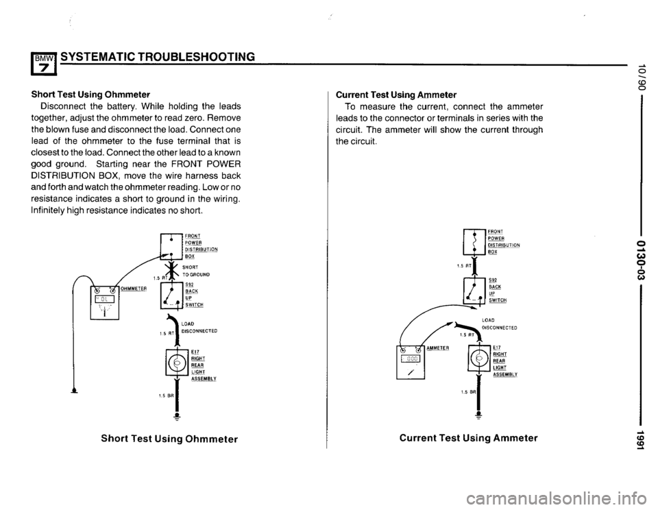 BMW 735i 1991 E32 Electrical Troubleshooting Manual 