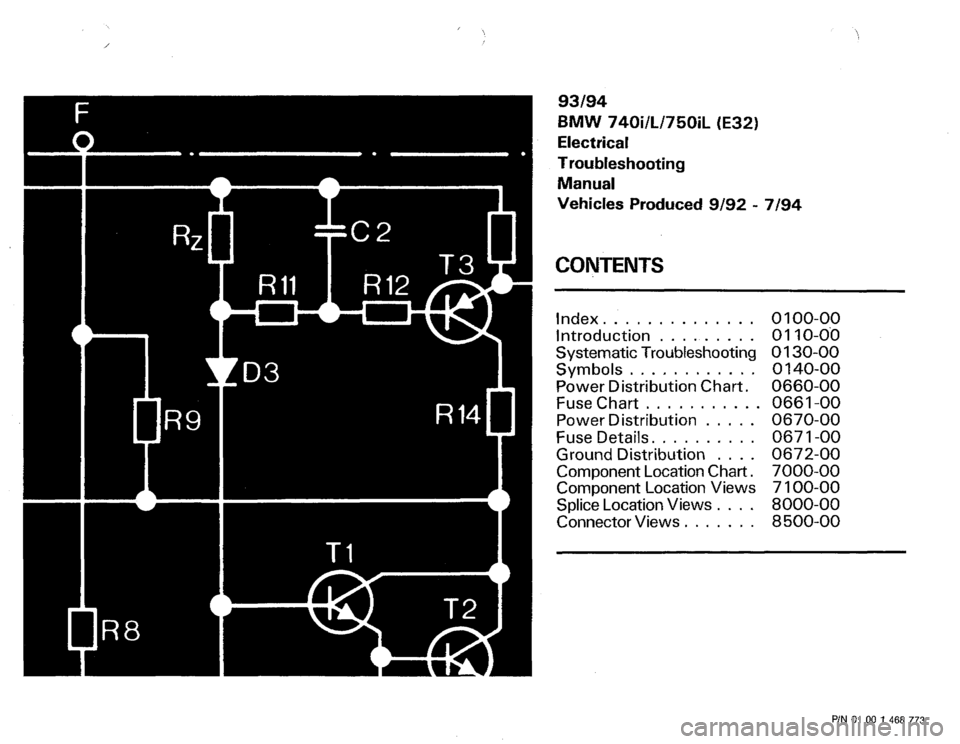 BMW 740il 1993 E32 Electrical Troubleshooting Manual 