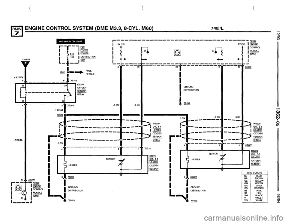 BMW 740i 1993 E32 Electrical Troubleshooting Manual 