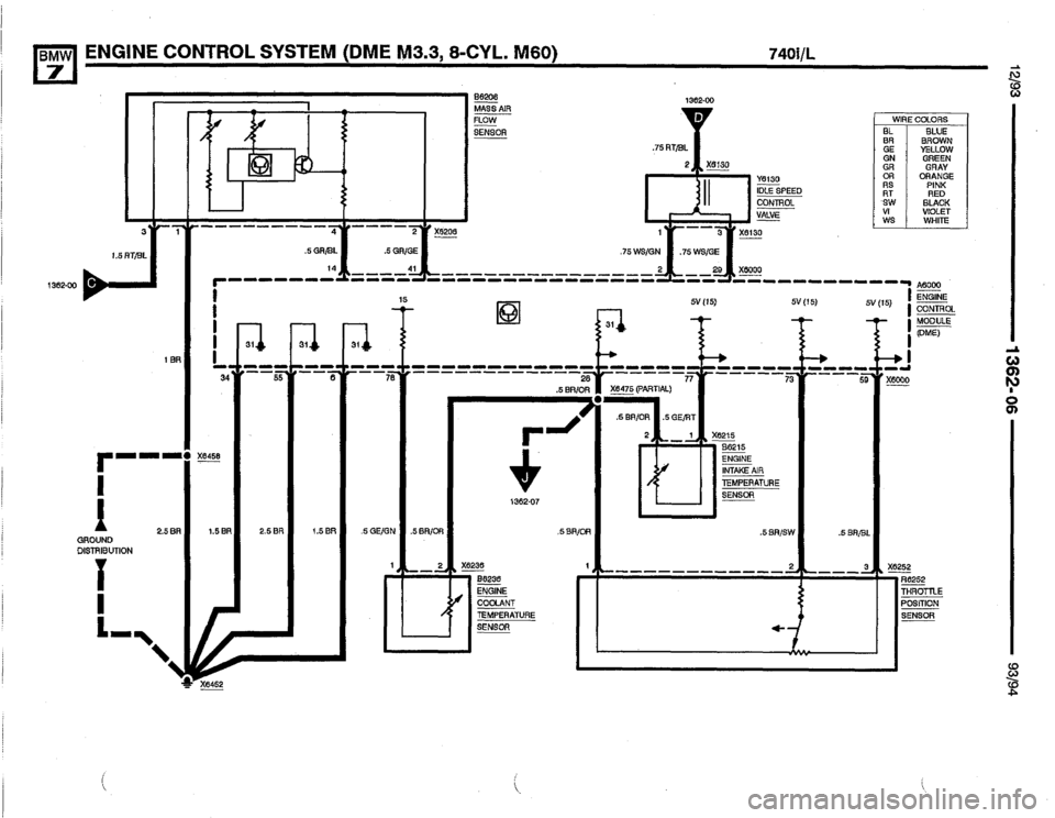 BMW 740i 1993 E32 Electrical Troubleshooting Manual 