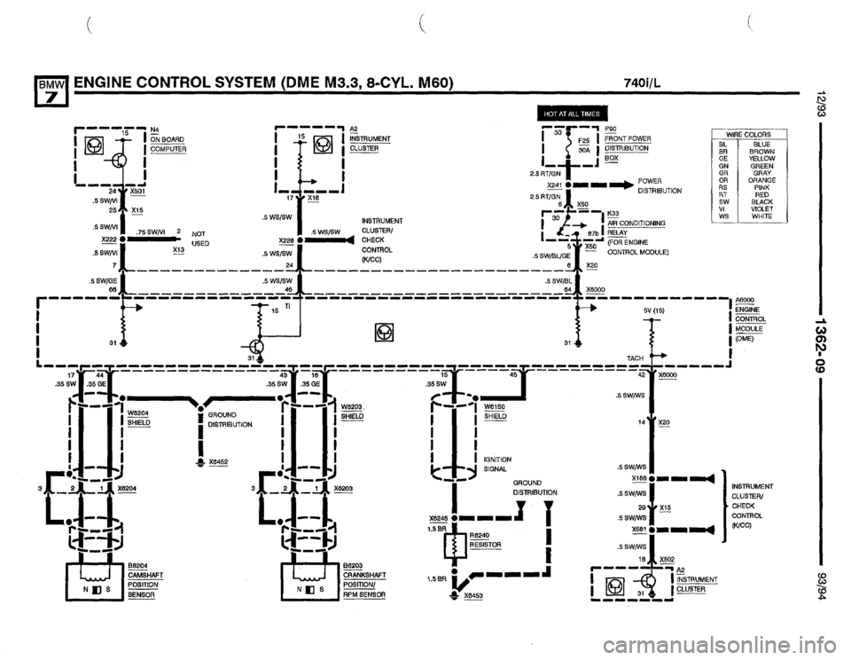 BMW 740i 1993 E32 Electrical Troubleshooting Manual 