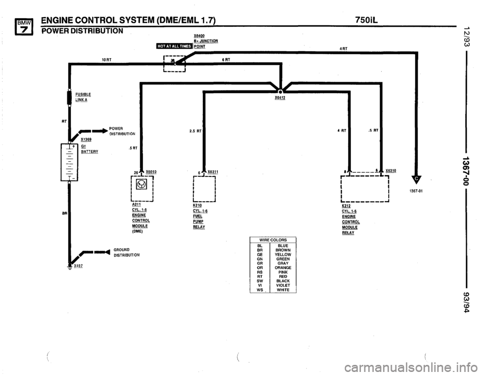 BMW 740i 1993 E32 Electrical Troubleshooting Manual 