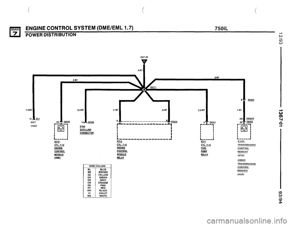 BMW 740i 1993 E32 Electrical Troubleshooting Manual 