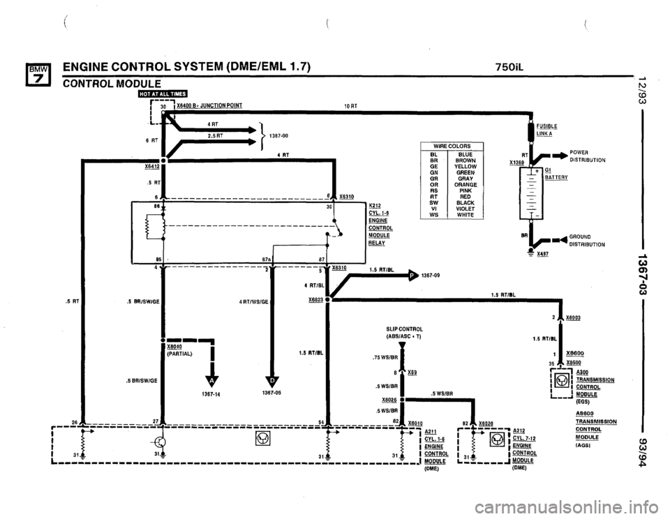 BMW 740i 1993 E32 Electrical Troubleshooting Manual 