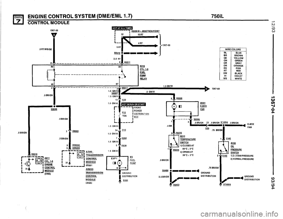 BMW 740i 1993 E32 Electrical Troubleshooting Manual 