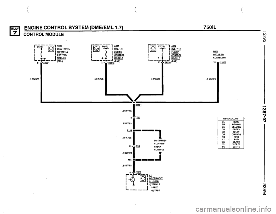 BMW 740i 1993 E32 Electrical Troubleshooting Manual 