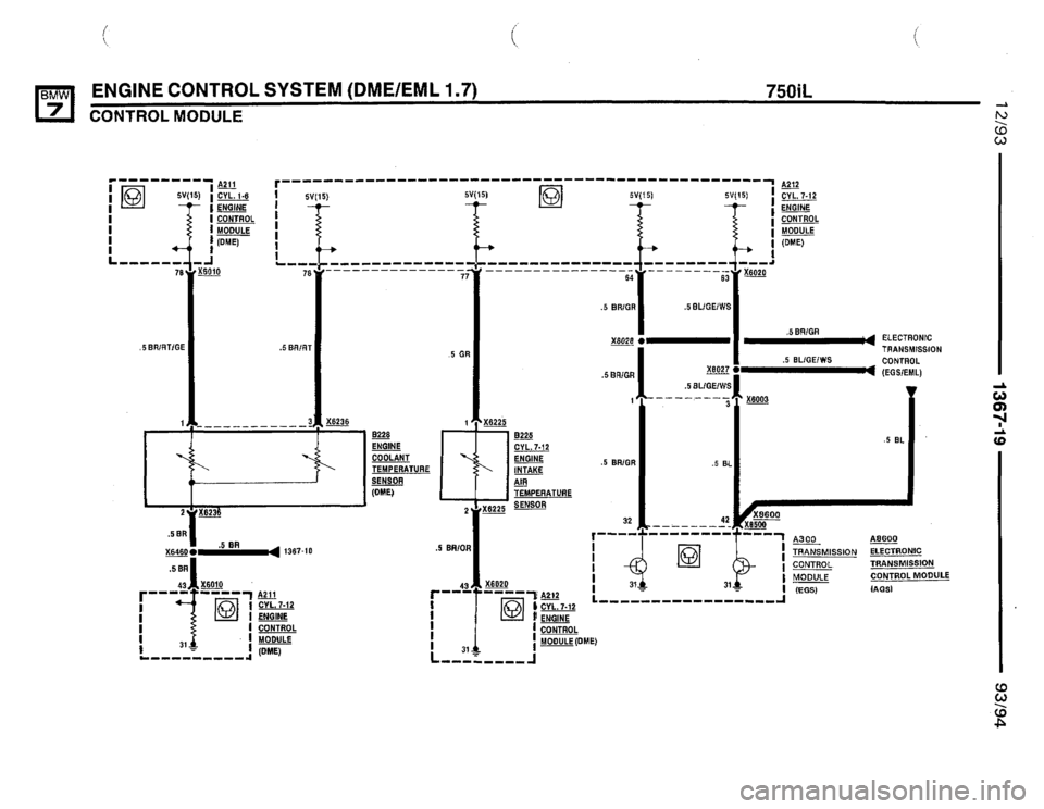 BMW 740i 1993 E32 Electrical Troubleshooting Manual 