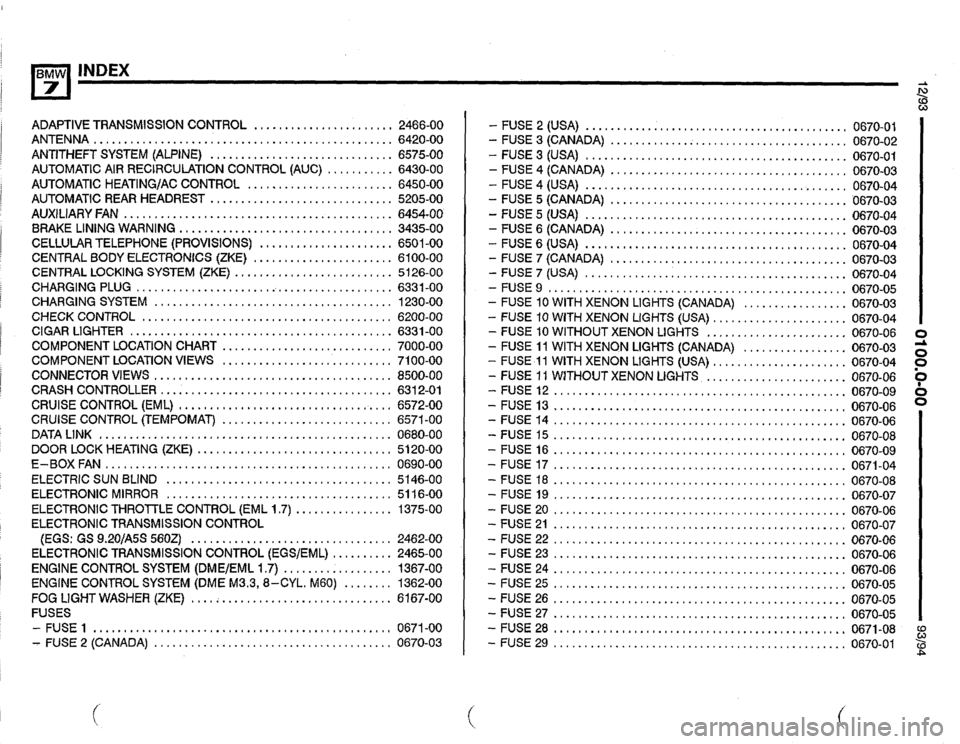 BMW 740i 1993 E32 Electrical Troubleshooting Manual 