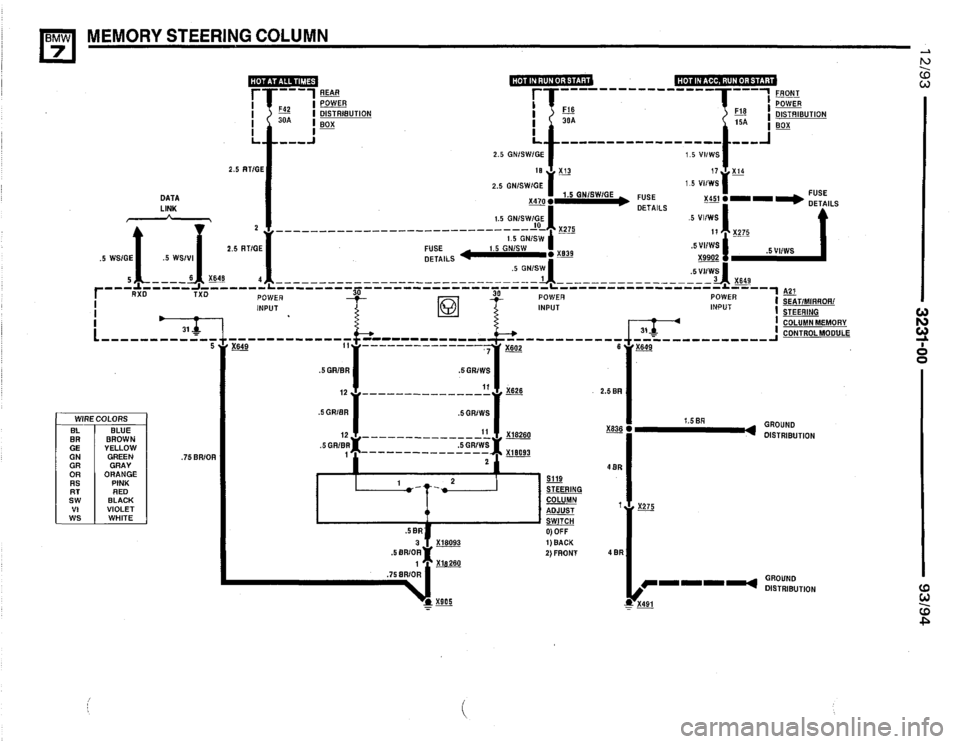BMW 740i 1993 E32 Electrical Troubleshooting Manual 