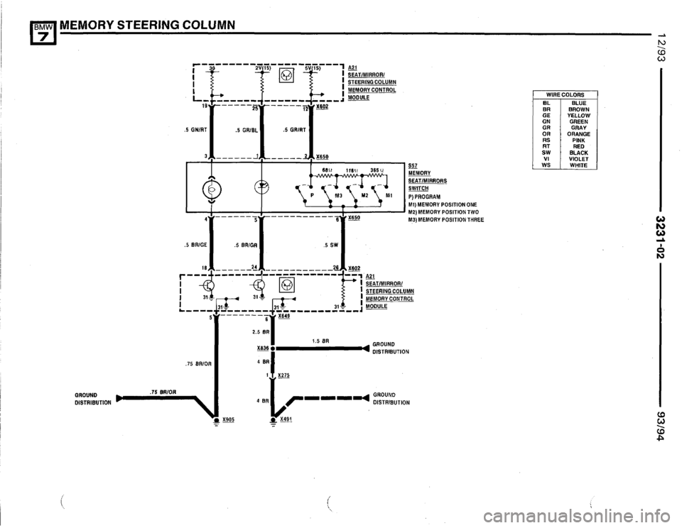 BMW 740i 1993 E32 Electrical Troubleshooting Manual 