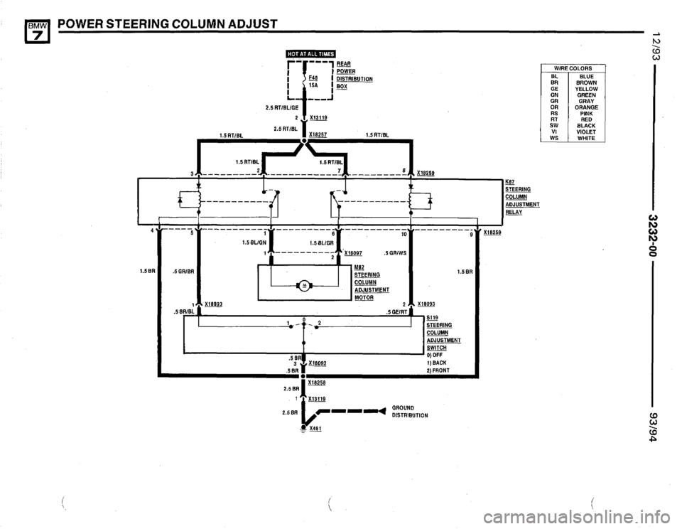 BMW 740i 1993 E32 Electrical Troubleshooting Manual 