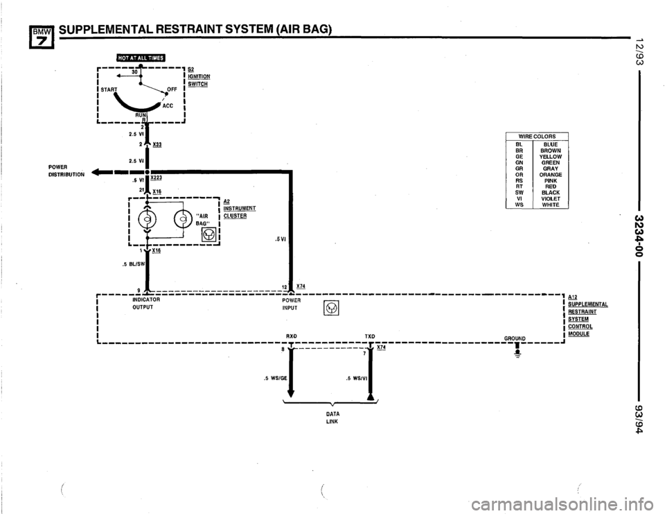 BMW 740i 1993 E32 Electrical Troubleshooting Manual 