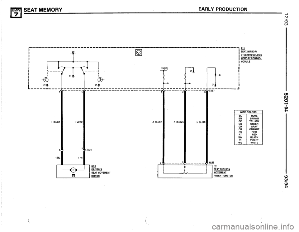 BMW 740i 1993 E32 Electrical Troubleshooting Manual 