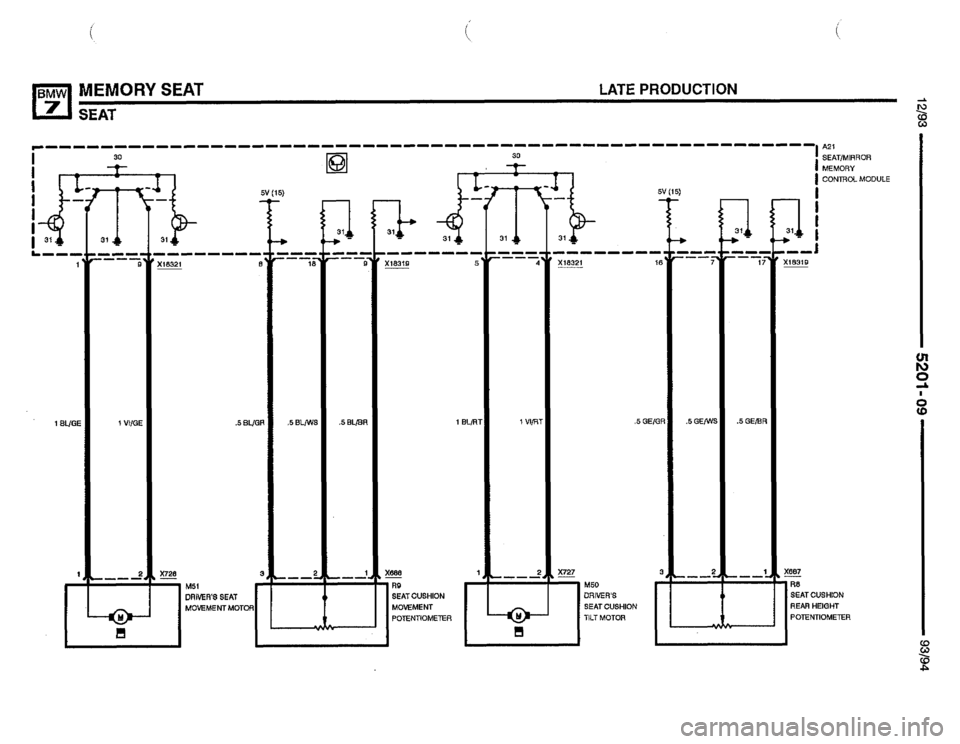 BMW 740i 1993 E32 Electrical Troubleshooting Manual 