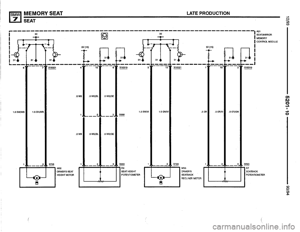 BMW 740i 1993 E32 Electrical Troubleshooting Manual 