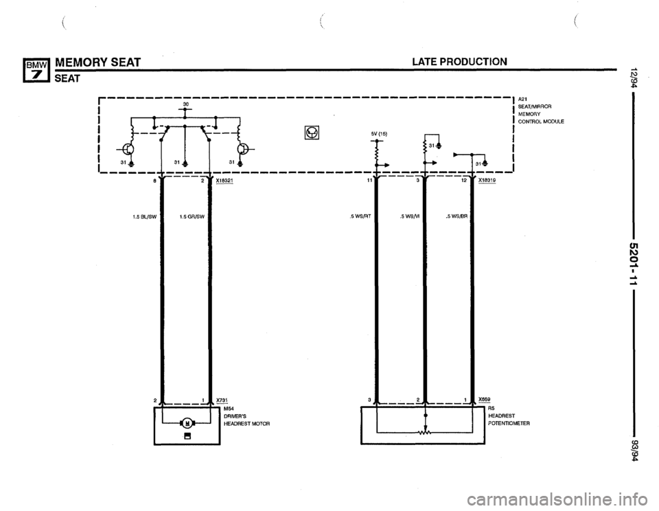 BMW 740i 1993 E32 Electrical Troubleshooting Manual 