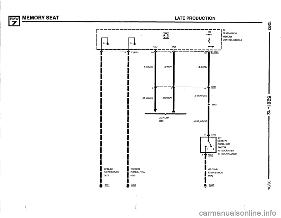 BMW 740i 1993 E32 Electrical Troubleshooting Manual 