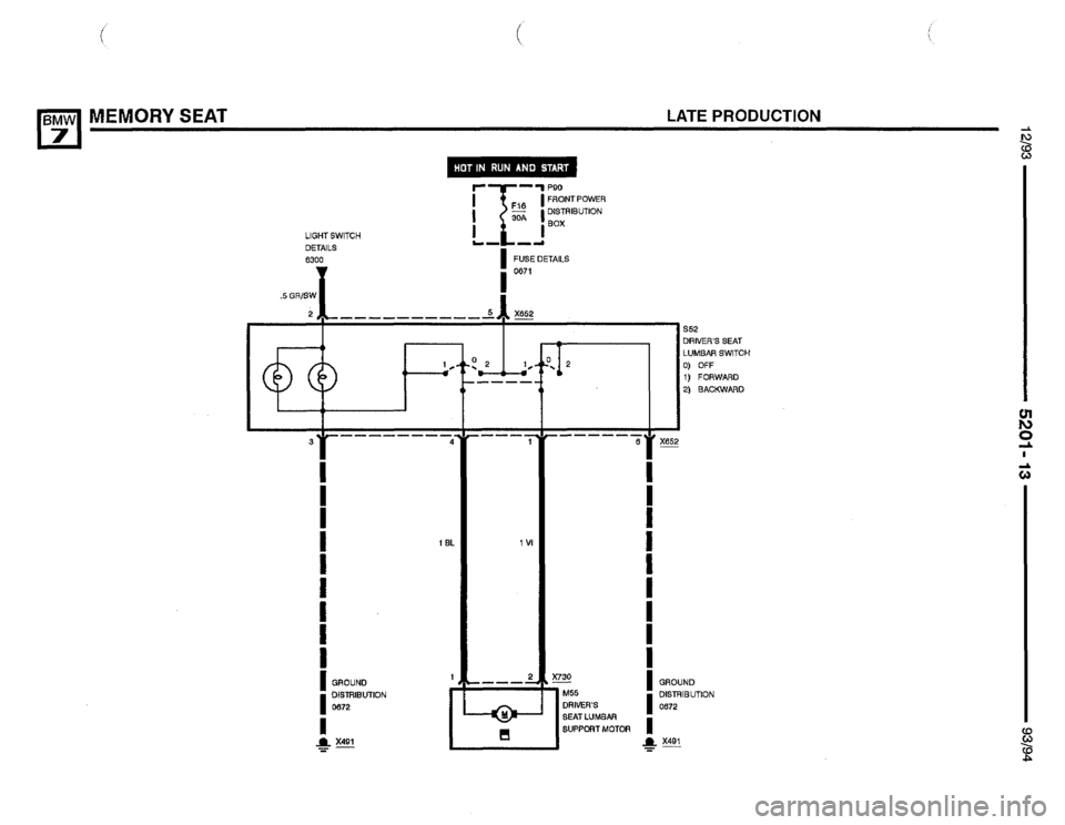 BMW 740i 1993 E32 Electrical Troubleshooting Manual 
