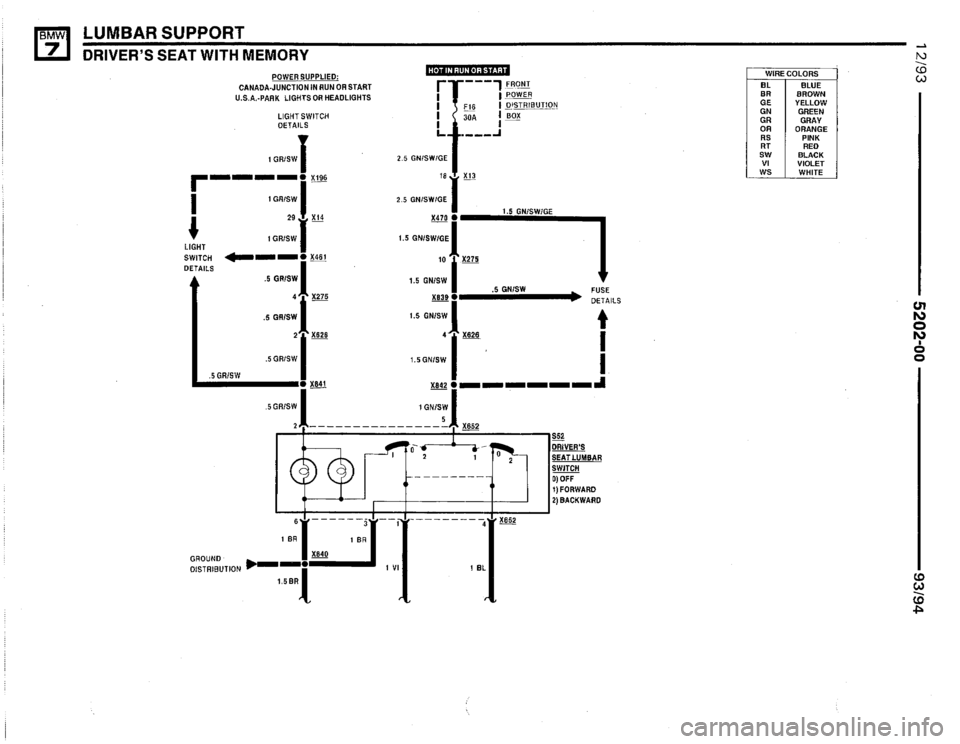 BMW 740i 1993 E32 Electrical Troubleshooting Manual 