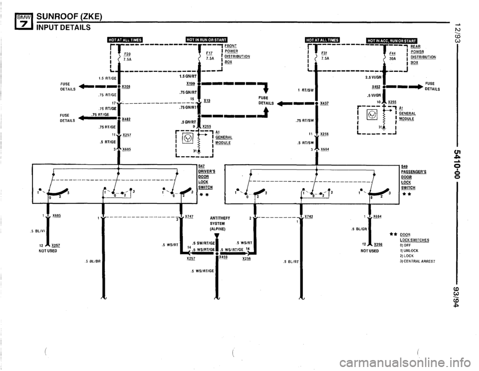 BMW 740i 1993 E32 Electrical Troubleshooting Manual 