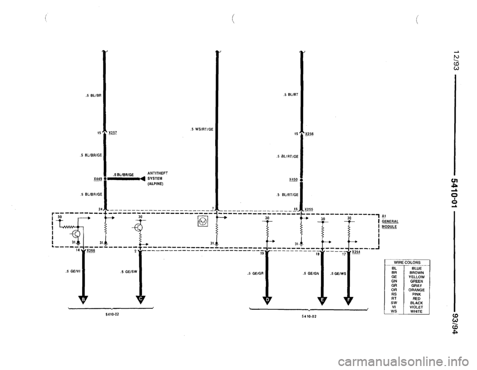 BMW 740i 1993 E32 Electrical Troubleshooting Manual 