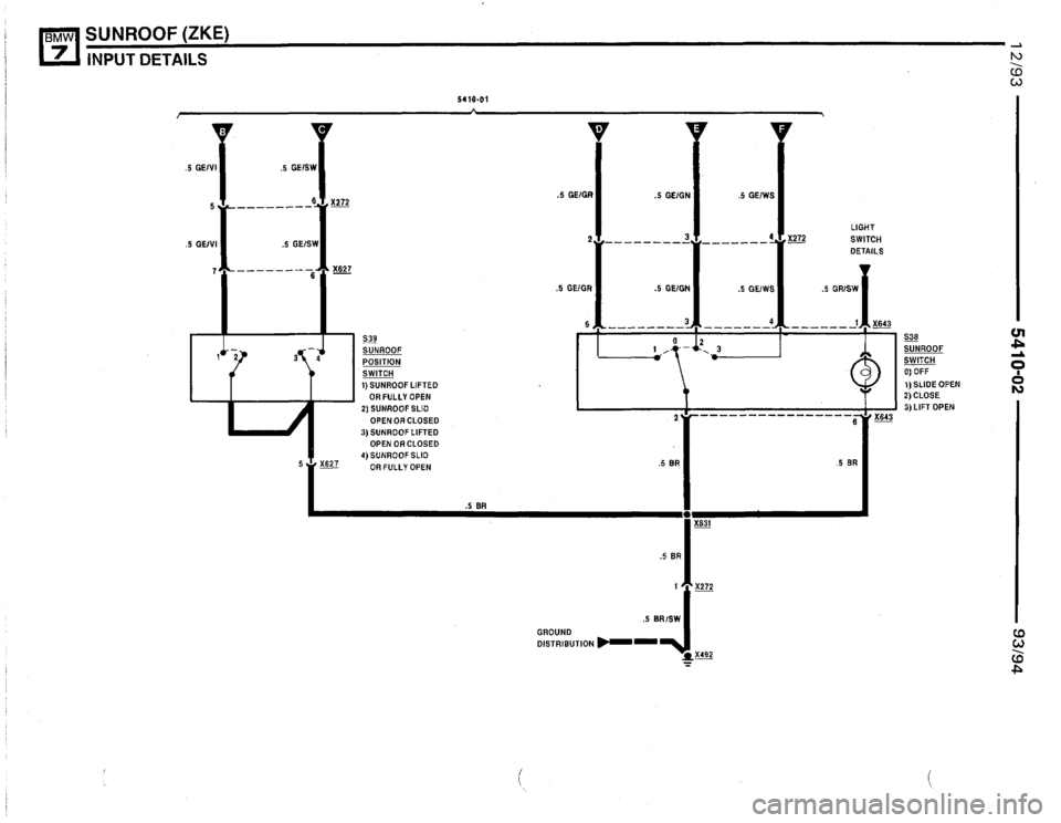 BMW 740i 1993 E32 Electrical Troubleshooting Manual 